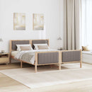Sengestel Brun og taupe 150 x 200 cm Massivt fyrretræ