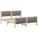 Sengestel Brun og taupe 150 x 200 cm Massivt fyrretræ