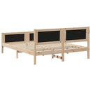 Sengestel Brun og taupe 150 x 200 cm Massivt fyrretræ