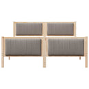 Sengestel Brun og taupe 150 x 200 cm Massivt fyrretræ