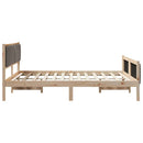 Sengestel Brun og taupe 150 x 200 cm Massivt fyrretræ