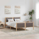 Sengestel Brun og taupe 140 x 200 cm Massivt fyrretræ