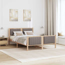 Sengestel Brun og taupe 140 x 200 cm Massivt fyrretræ