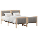Sengestel Brun og taupe 140 x 200 cm Massivt fyrretræ