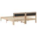 Sengestel Brun og sort 200 x 200 cm Massivt fyrretræ