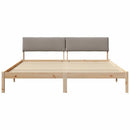 Sengestel Brun og taupe 200 x 200 cm Massivt fyrretræ