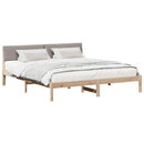 Sengestel Brun og taupe 200 x 200 cm Massivt fyrretræ