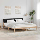 Sengestel Brun og sort 180 x 200 cm Massivt fyrretræ