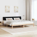 Sengestel Brun og sort 200 x 200 cm Massivt fyrretræ