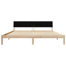 Sengestel Brun og sort 200 x 200 cm Massivt fyrretræ