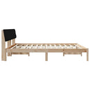 Sengestel Brun og sort 200 x 200 cm Massivt fyrretræ