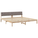Sengestel Brun og taupe 200 x 200 cm Massivt fyrretræ
