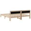 Sengestel Brun og taupe 200 x 200 cm Massivt fyrretræ