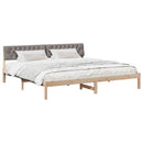 Sengestel Brun og taupe 200 x 200 cm Massivt fyrretræ