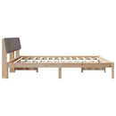 Sengestel Brun og taupe 200 x 200 cm Massivt fyrretræ