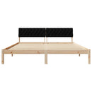 Sengestel Brun og sort 180 x 200 cm Massivt fyrretræ