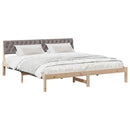 Sengestel Brun og taupe 180 x 200 cm Massivt fyrretræ