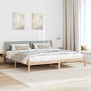 Sengestel Brun og lys grå 200 x 200 cm Massivt fyrretræ