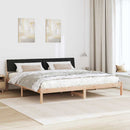 Sengestel Brun og sort 200 x 200 cm Massivt fyrretræ