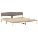 Sengestel Brun og taupe 200 x 200 cm Massivt fyrretræ