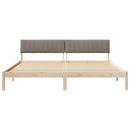 Sengestel Brun og taupe 200 x 200 cm Massivt fyrretræ
