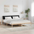 Sengestel Brun og sort 180 x 200 cm Massivt fyrretræ