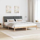 Sengestel brun og mørkegrå 200 x 200 cm Massivt fyrretræ