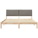 Sengestel Brun og taupe 200 x 200 cm Massivt fyrretræ