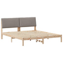 Sengestel Brun og taupe 180 x 200 cm Massivt fyrretræ