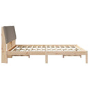 Sengestel Brun og taupe 180 x 200 cm Massivt fyrretræ