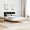 Sengestel Brun og sort 160 x 200 cm Massivt fyrretræ
