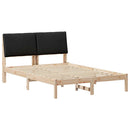 Sengestel Brun og sort 160 x 200 cm Massivt fyrretræ