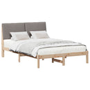 Sengestel Brun og taupe 160 x 200 cm Massivt fyrretræ