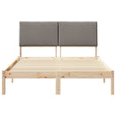 Sengestel Brun og taupe 150 x 200 cm Massivt fyrretræ