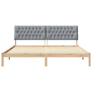 Sengestel med Polstret Hovedgavl Brun 200 x 200 cm