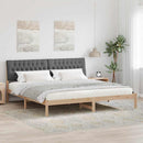 Sengestel med Polstret Hovedgavl Brun 200 x 200 cm
