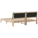 Sengestel med Polstret Hovedgavl Brun 200 x 200 cm