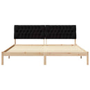Sengestel med Polstret Hovedgavl Brun 200 x 200 cm