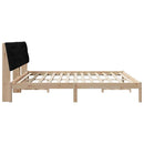 Sengestel med Polstret Hovedgavl Brun 200 x 200 cm
