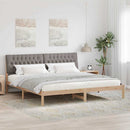 Sengestel med Polstret Hovedgavl Brun 200 x 200 cm