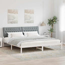 Sengestel med Polstret Hovedgavl Hvid 200 x 200 cm