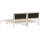 Sengestel med Polstret Hovedgavl Hvid 200 x 200 cm