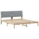 Sengestel med Polstret Hovedgavl Brun 180 x 200 cm