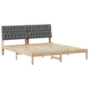 Sengestel med Polstret Hovedgavl Brun 180 x 200 cm