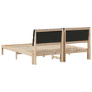 Sengestel med Polstret Hovedgavl Brun 180 x 200 cm