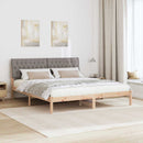 Sengestel med Polstret Hovedgavl Brun 180 x 200 cm