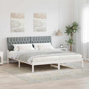 Sengestel med Polstret Hovedgavl Hvid 180 x 200 cm