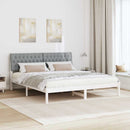 Sengestel med Polstret Hovedgavl Hvid 180 x 200 cm