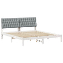 Sengestel med Polstret Hovedgavl Hvid 180 x 200 cm
