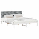 Sengestel med Polstret Hovedgavl Hvid 180 x 200 cm